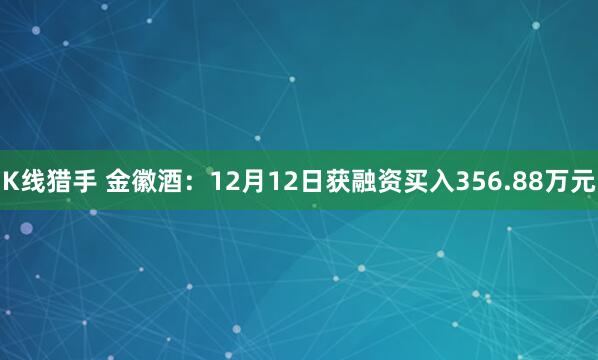 K线猎手 金徽酒：12月12日获融资买入356.88万元