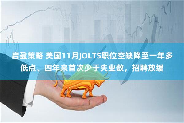 启盈策略 美国11月JOLTS职位空缺降至一年多低点、四年来首次少于失业数,招聘放缓