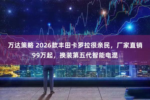 万达策略 2026款丰田卡罗拉很亲民，厂家直销99万起，换装第五代智能电混