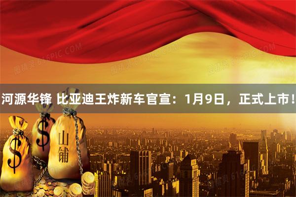 河源华锋 比亚迪王炸新车官宣：1月9日，正式上市！
