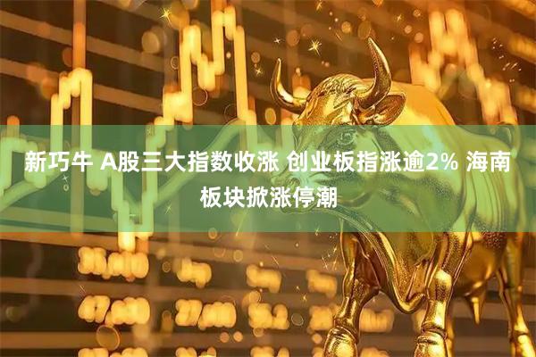 新巧牛 A股三大指数收涨 创业板指涨逾2% 海南板块掀涨停潮
