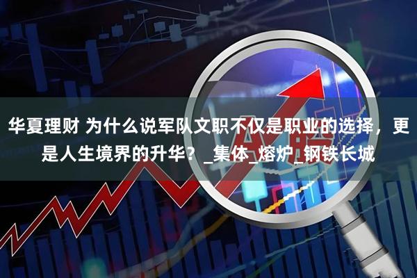华夏理财 为什么说军队文职不仅是职业的选择，更是人生境界的升华？_集体_熔炉_钢铁长城